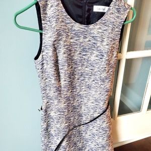 Calvin Klein Black and White Patterned Mini Dress